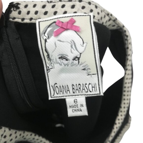 Yoana Baraschi Polka Dot Sleeveless Sheath Dress Size 6 Anthro Stretch Knit - Picture 10 of 10